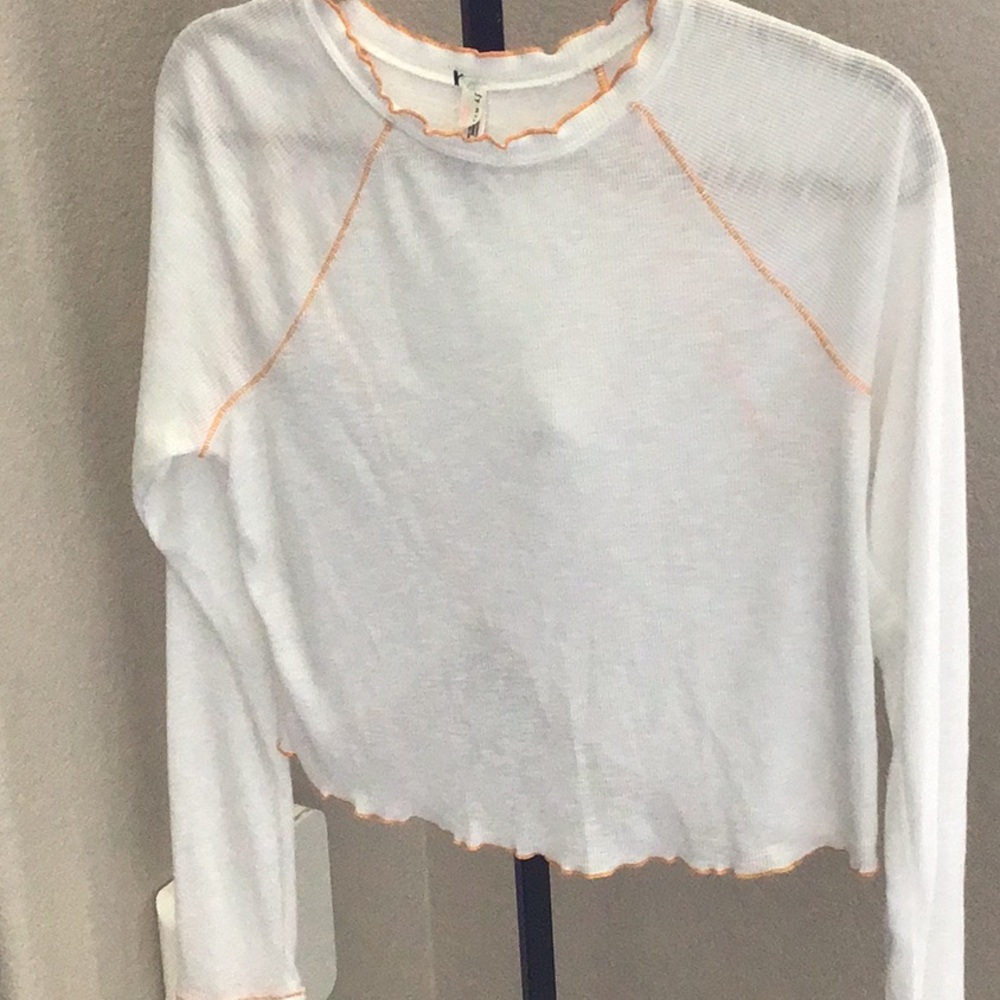 Free People ribbed long sleeve top